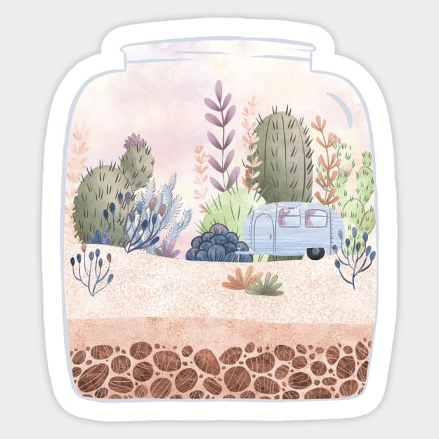 Terrarium Desert Sticker by Dogwoodfinch